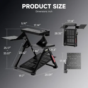 Flight & Racing Simulator Stand, Foldable Gaming Cockpit - Thumbnail Image 2