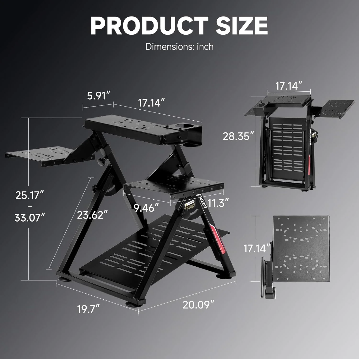 Flight & Racing Simulator Stand, Foldable Gaming Cockpit - Image 2