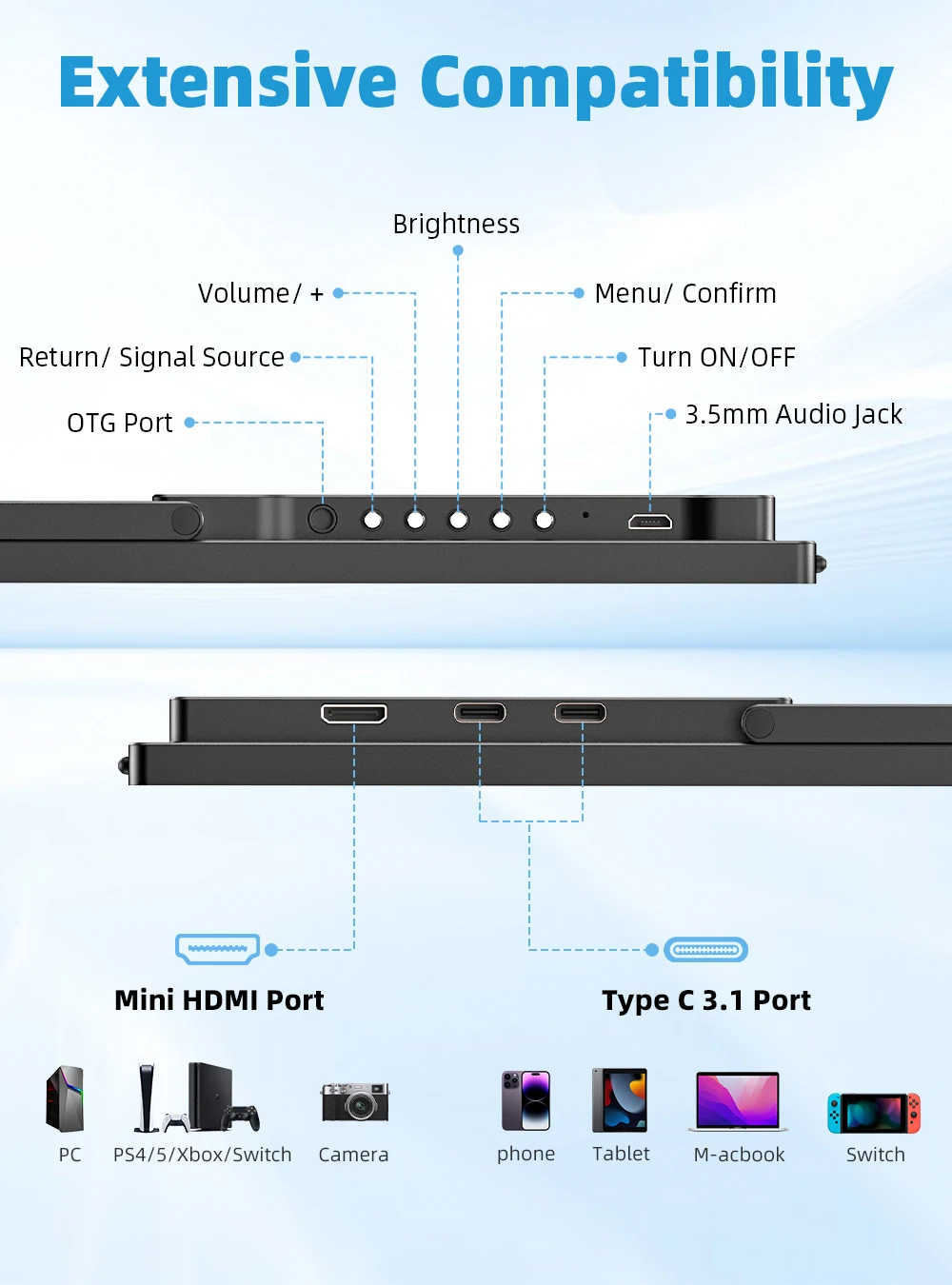 18.4 inch 4K Portable Monitor 3840*2160 QLED - Image 5