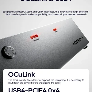 AG02 EGPU Dock & OCulink USB4 PorBuilt-in Huntkey - Thumbnail Image 3