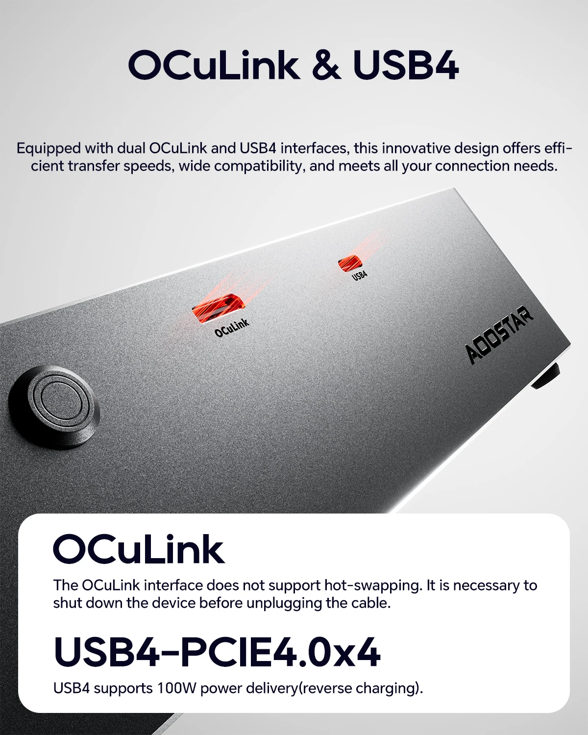 AG02 EGPU Dock & OCulink USB4 PorBuilt-in Huntkey - Image 3