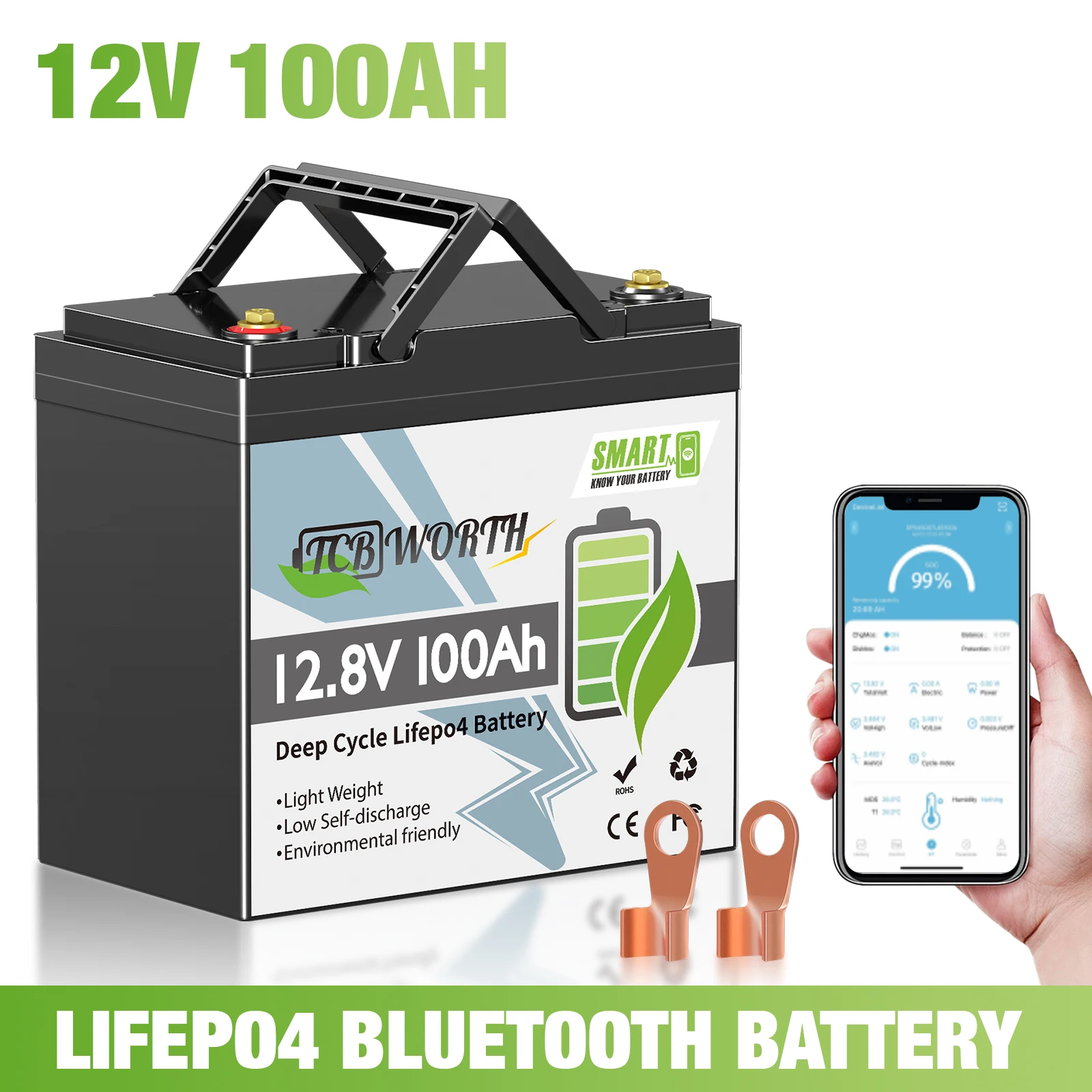 12V 100Ah LiFePO4 Lithium Battery - Image 2