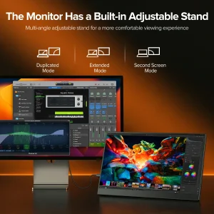 15.6'' 60Hz Portable Monitor 16:9 IPS Screen - Thumbnail Image 4