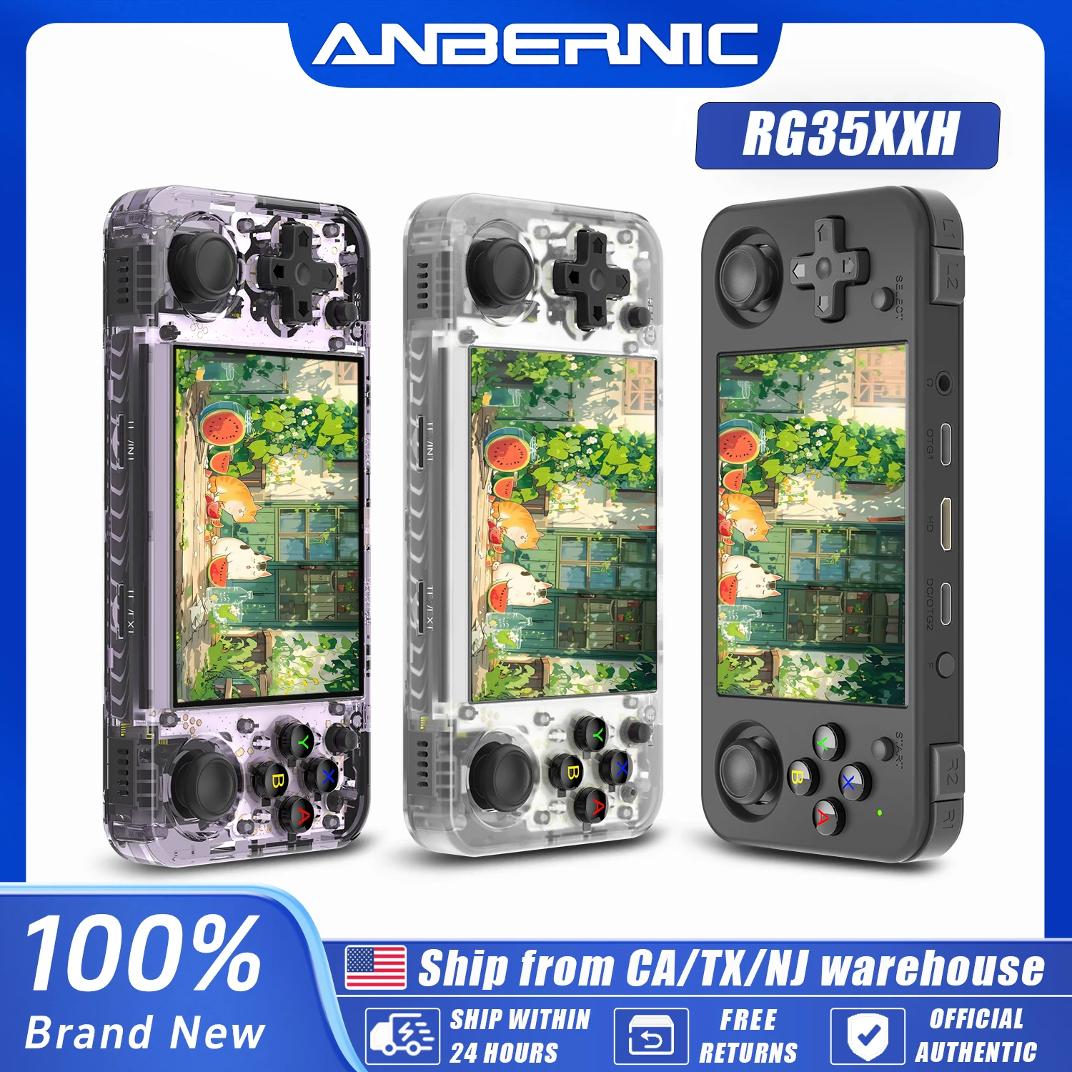 Handheld Game Console 3.5''IPS Screen HDMI Output - Image 1