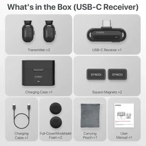 Mini Wireless Lavalier Microphone Magnetic Design - Thumbnail Image 2