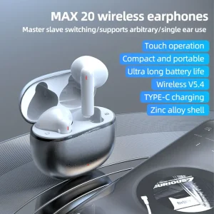 MAX 20 Wireless Bluetooth 5.4 Earphones