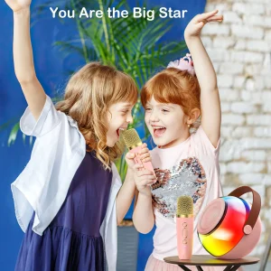 Portable Bluetooth Speaker with 2 Wireless Microphones - Thumbnail Image 6
