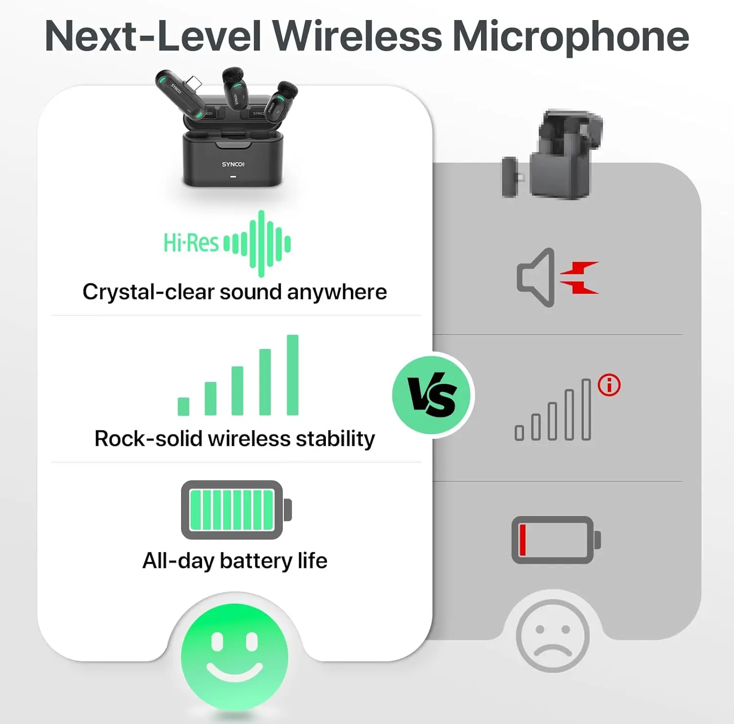 Mini Wireless Lavalier Microphone Magnetic Design - Image 4