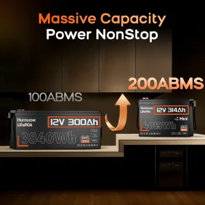 12V 314Ah LiFePO4 Battery, Capacity 4019Wh, Size MINI - Thumbnail Image 3
