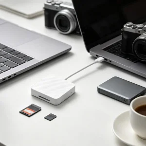 4-in-1 Memory Card Reader USB-C Smart Media - Thumbnail Image 2