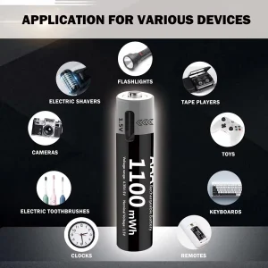 1.5V 1100mWh AAA Rechargeable Battery - Thumbnail Image 5
