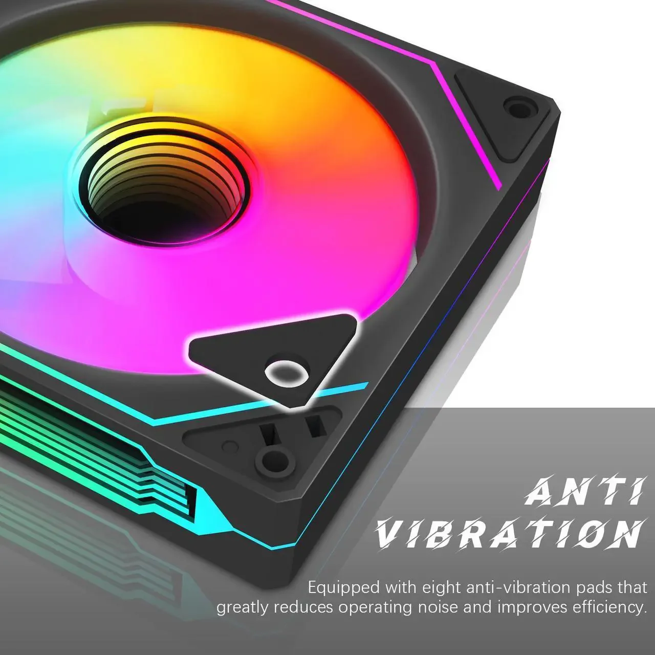 Fans:6 pack 120mm PWM ARGB Case Fan with Fan Hub - Image 2