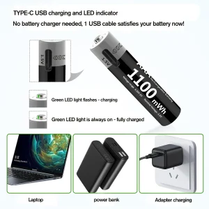 1.5V 1100mWh AAA Rechargeable Battery - Thumbnail Image 4