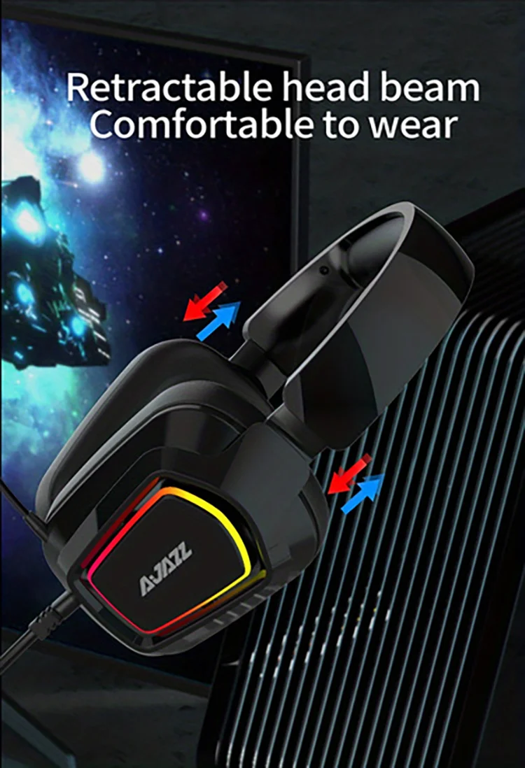 AJAZZ AT120 Wired Keyboard Mouse and Headset - Image 1