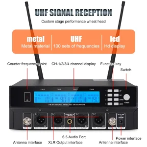 NXG  Wireless Microphone System, 4‑Channel - Thumbnail Image 5