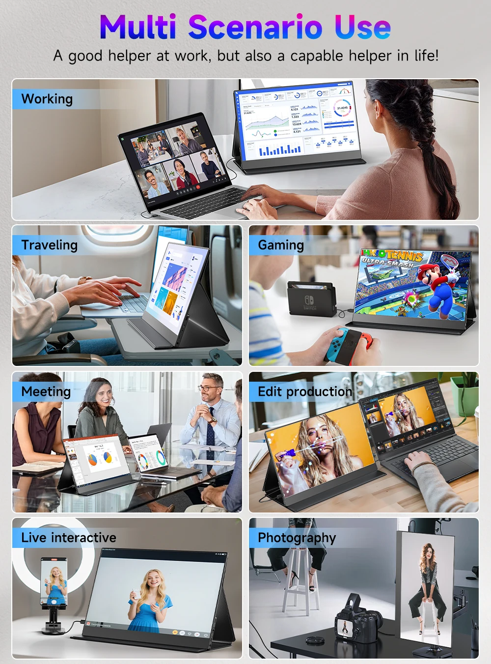 Portable Monitor 13.3" IPS HDMI Extenal Screen - Image 6