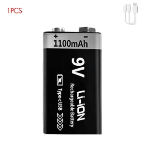 USB 9V Rechargeable Battery 1100mAh Type-C - Thumbnail Image 4