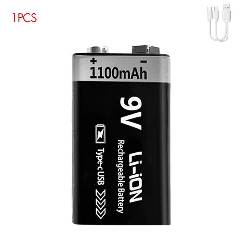 USB 9V Rechargeable Battery 1100mAh Type-C - Image 4