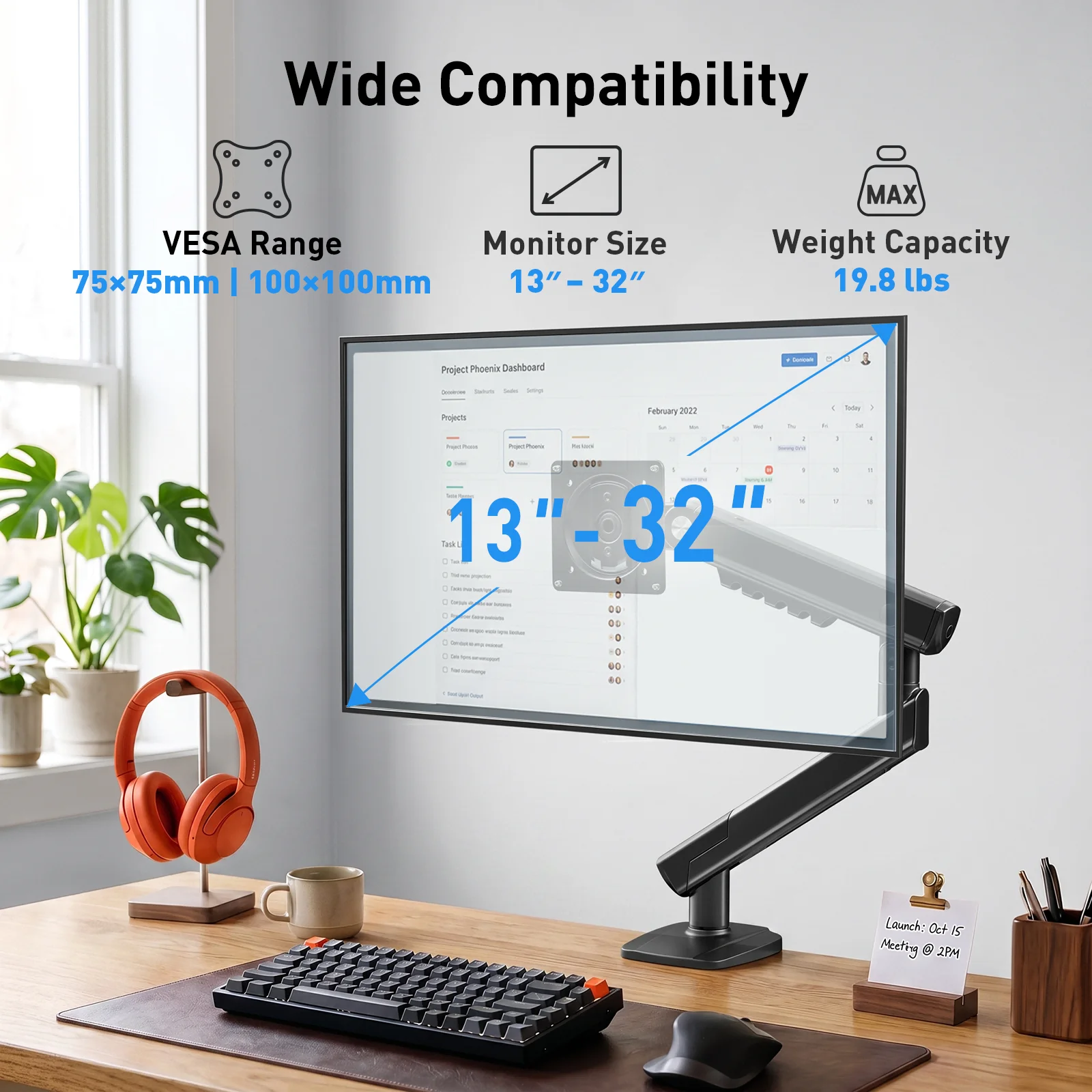 InstaMount Monitor Desk Mount, - Image 3