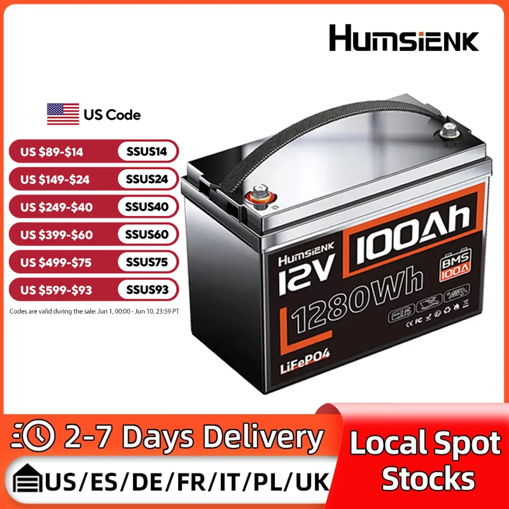 12V 100Ah Built-in 100A BMS Lithium Iron Phosphate - Image 1
