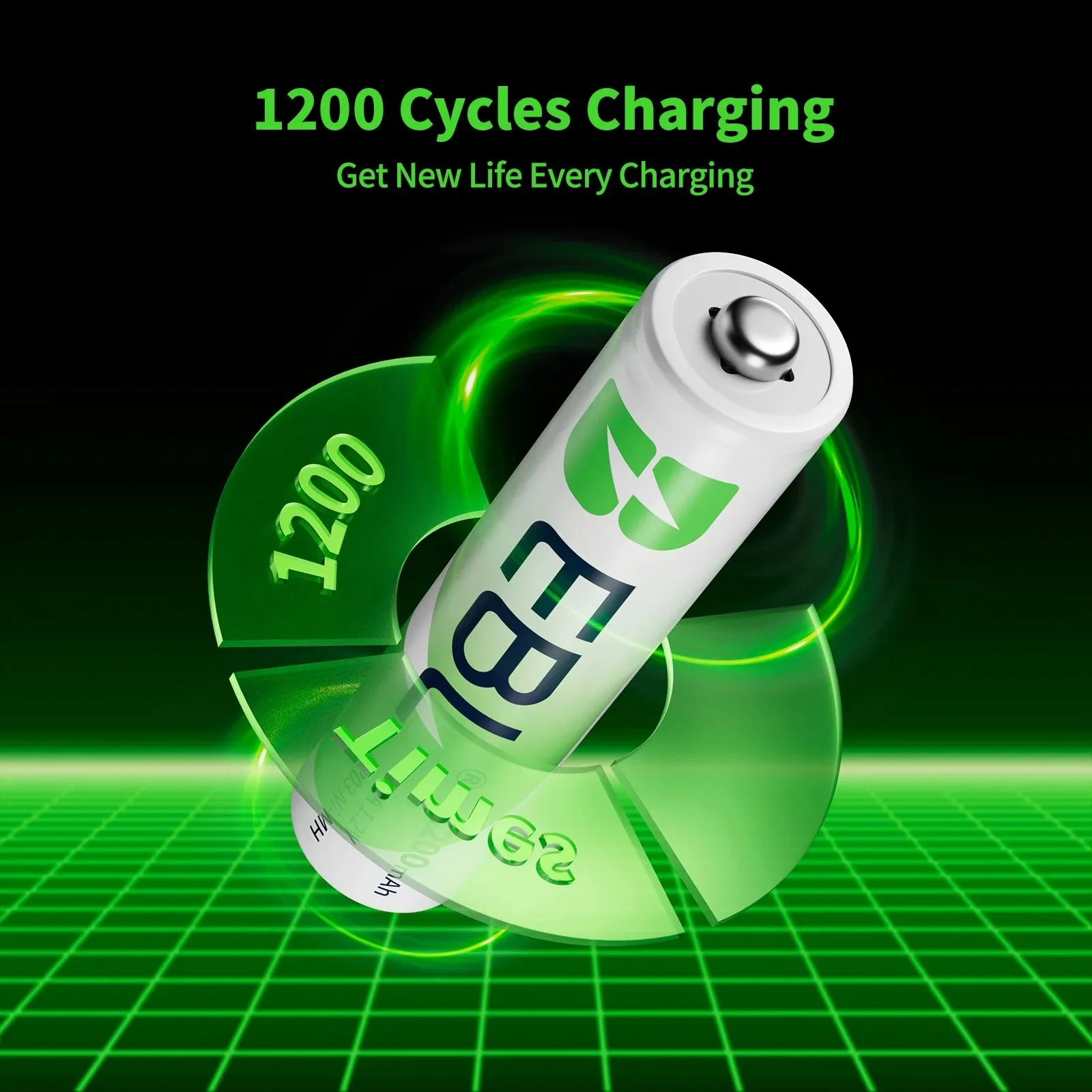 EBL 1200mah 1.2V AAA Rechargeable Batteries - Image 3