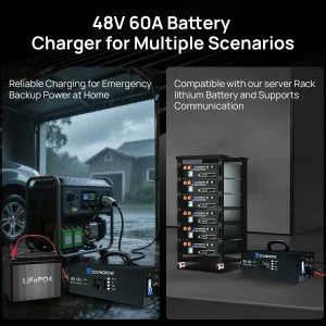 48V 60A Lithium Battery Charger, Adjustable Voltage - Thumbnail Image 6