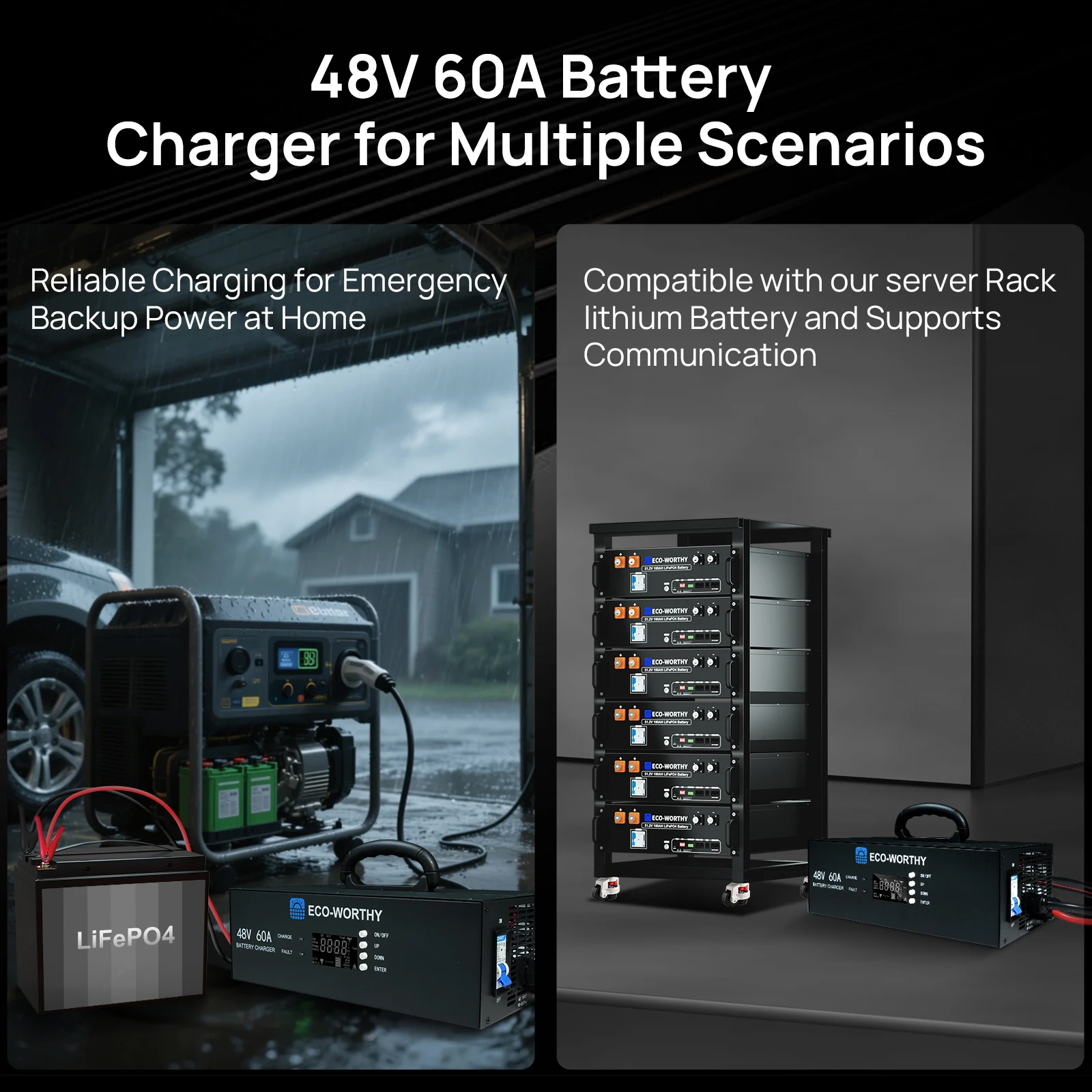 48V 60A Lithium Battery Charger, Adjustable Voltage - Image 6