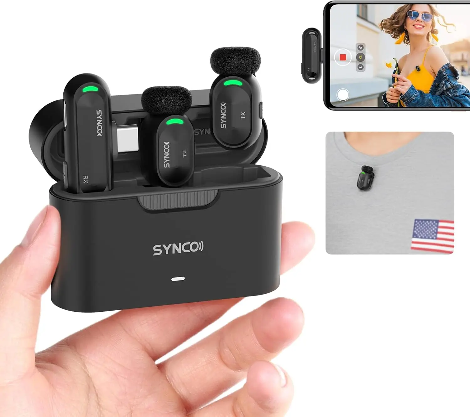 Mini Wireless Lavalier Microphone Magnetic Design - Image 6