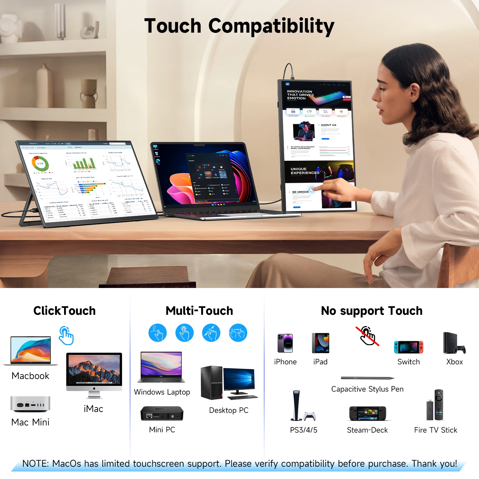 15.6" Touch Screen Portable Monitor - Image 5