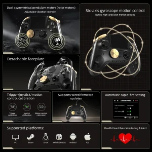 Retro Games Controller 2.5D IPS Hall Rocker Bluetooth - Thumbnail Image 5