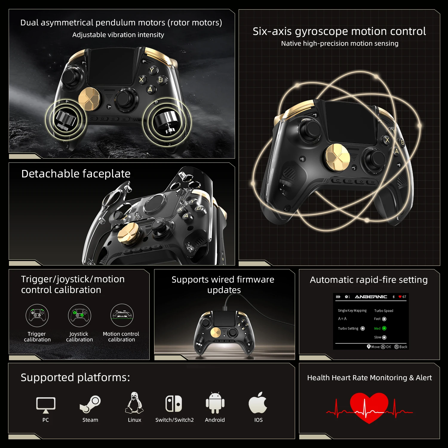 Retro Games Controller 2.5D IPS Hall Rocker Bluetooth - Image 5