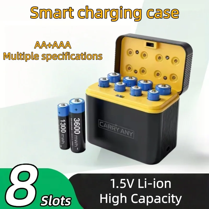 8PCS 1.5V Rechargeable Lithium Batteries - Image 1