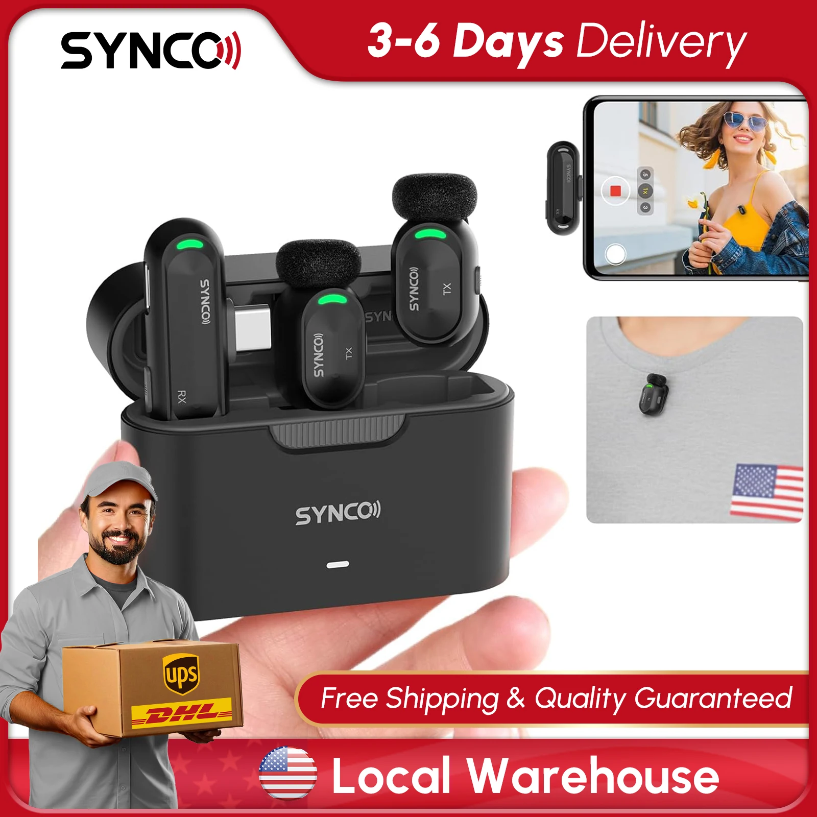 Mini Wireless Lavalier Microphone Magnetic Design - Image 3