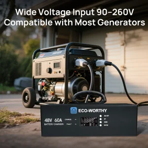 48V 60A Lithium Battery Charger, Adjustable Voltage - Thumbnail Image 3
