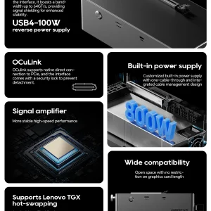 AG02 EGPU Dock & OCulink USB4 PorBuilt-in Huntkey - Thumbnail Image 4
