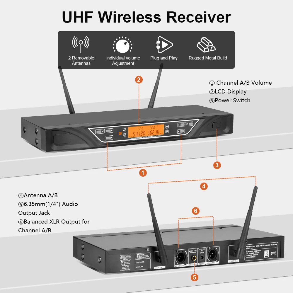 NXG Factory Direct UHF Wireless Microphone System, - Image 3