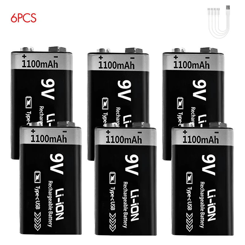 USB 9V Rechargeable Battery 1100mAh Type-C - Image 7