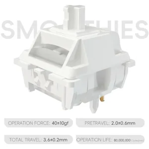Smoothie Linear Switches, RGB LED 5 Pin White 22mm - Thumbnail Image 2
