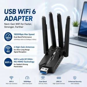 Wireless Network Adapter 1800Mbps Dual Band
