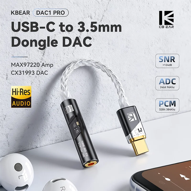 DAC1PRO Type-C to 3.5mm HiFi DAC Dongle - Image 1