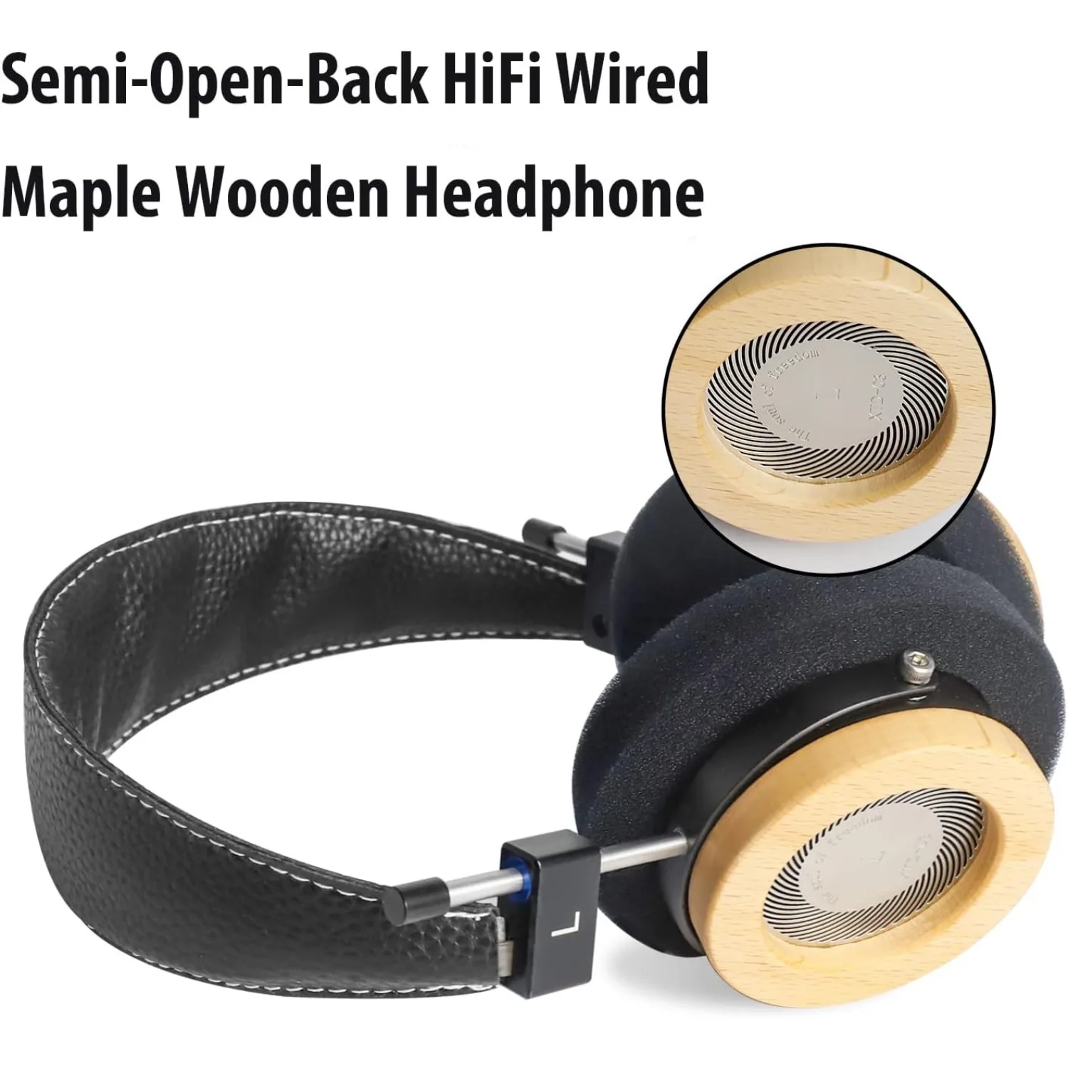 WTD-3 Open Back HiFi Headphones Maple Wooden - Image 1