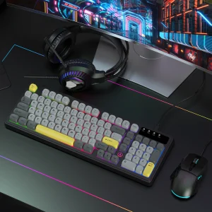 AJAZZ AT120 Wired Keyboard Mouse and Headset - Thumbnail Image 5