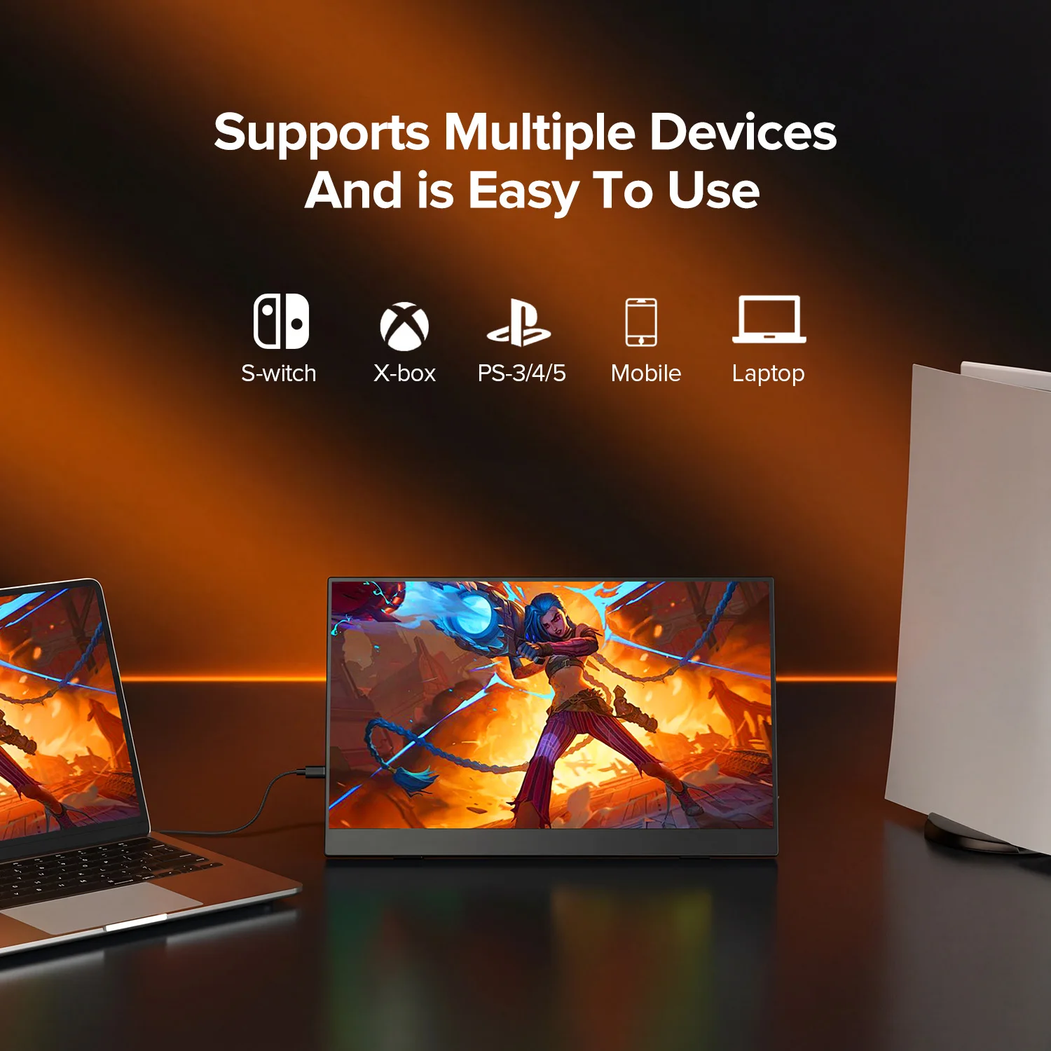 15.6'' 60Hz Portable Monitor 16:9 IPS Screen - Image 5