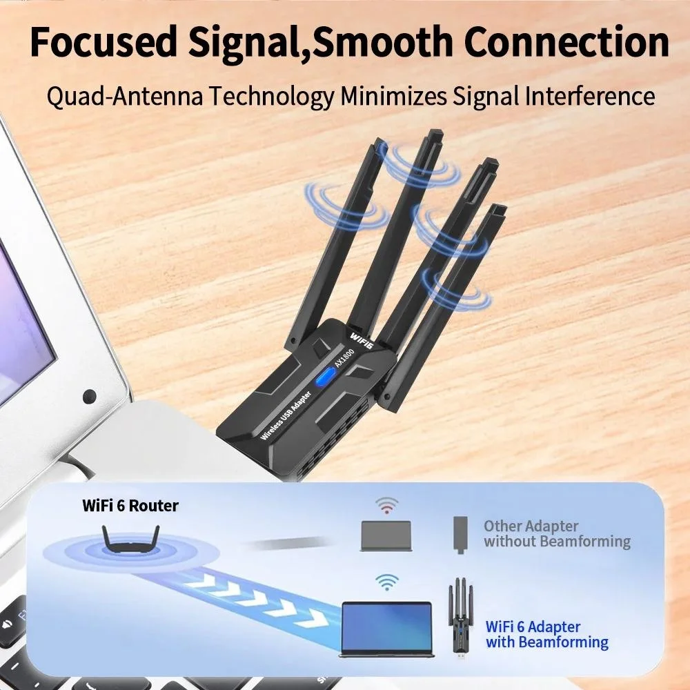 Wireless Network Adapter 1800Mbps Dual Band - Image 6