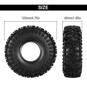 INJORA S5 1.9" Cling On Tires 120*42mm - Thumbnail Image 2