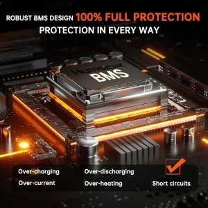 12V 100Ah Built-in 100A BMS Lithium Iron Phosphate - Thumbnail Image 4