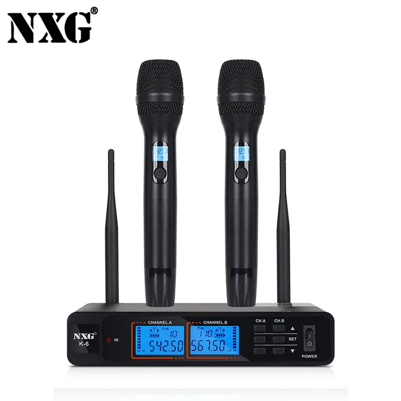 K-6 Dual Handheld Professional Wireless Microphone System, - Image 1
