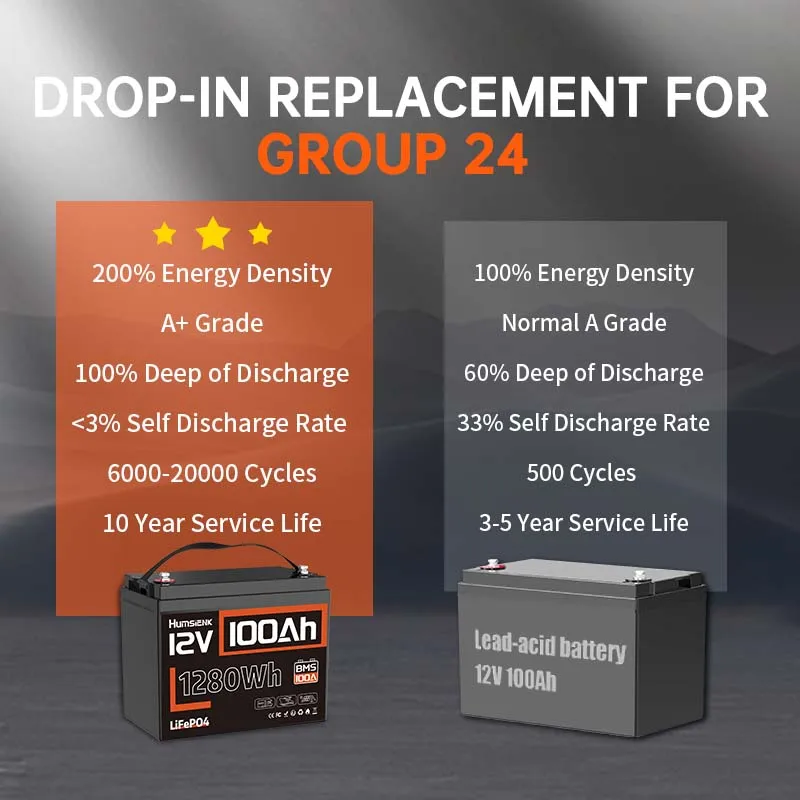 12V 100Ah Built-in 100A BMS Lithium Iron Phosphate - Image 3