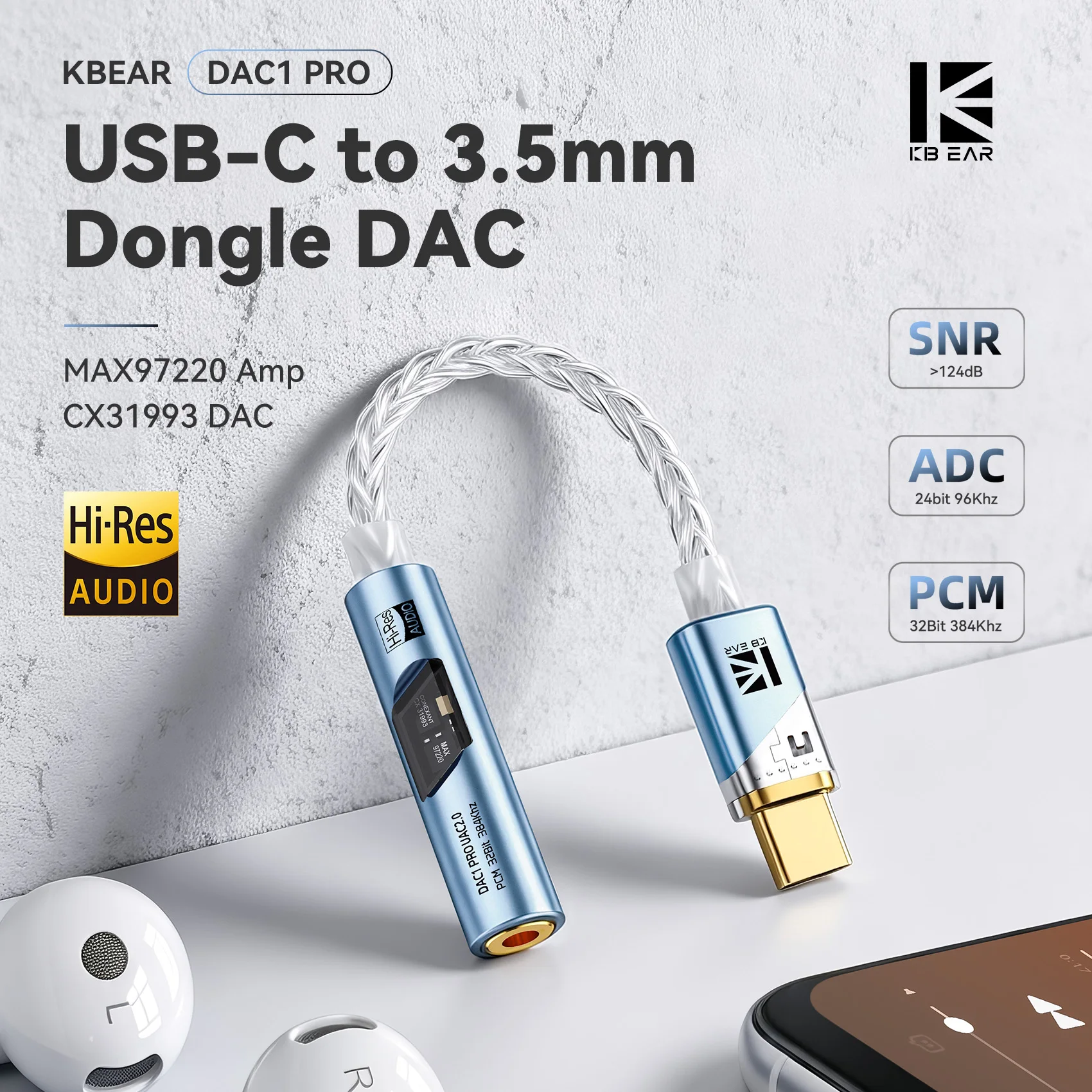 DAC1PRO HiFi DAC Dongle Type-C - Image 1