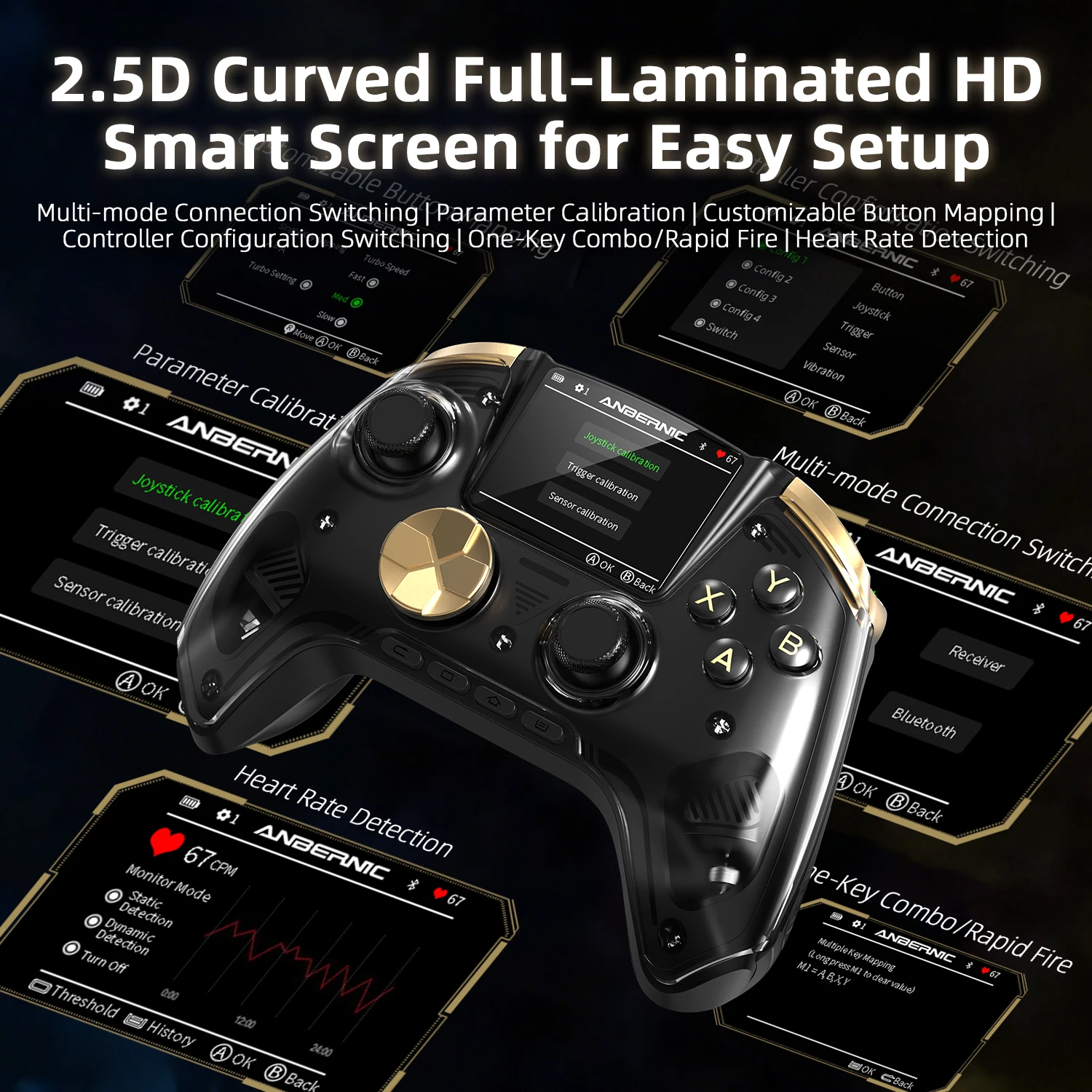 Retro Games Controller 2.5D IPS Hall Rocker Bluetooth - Image 3